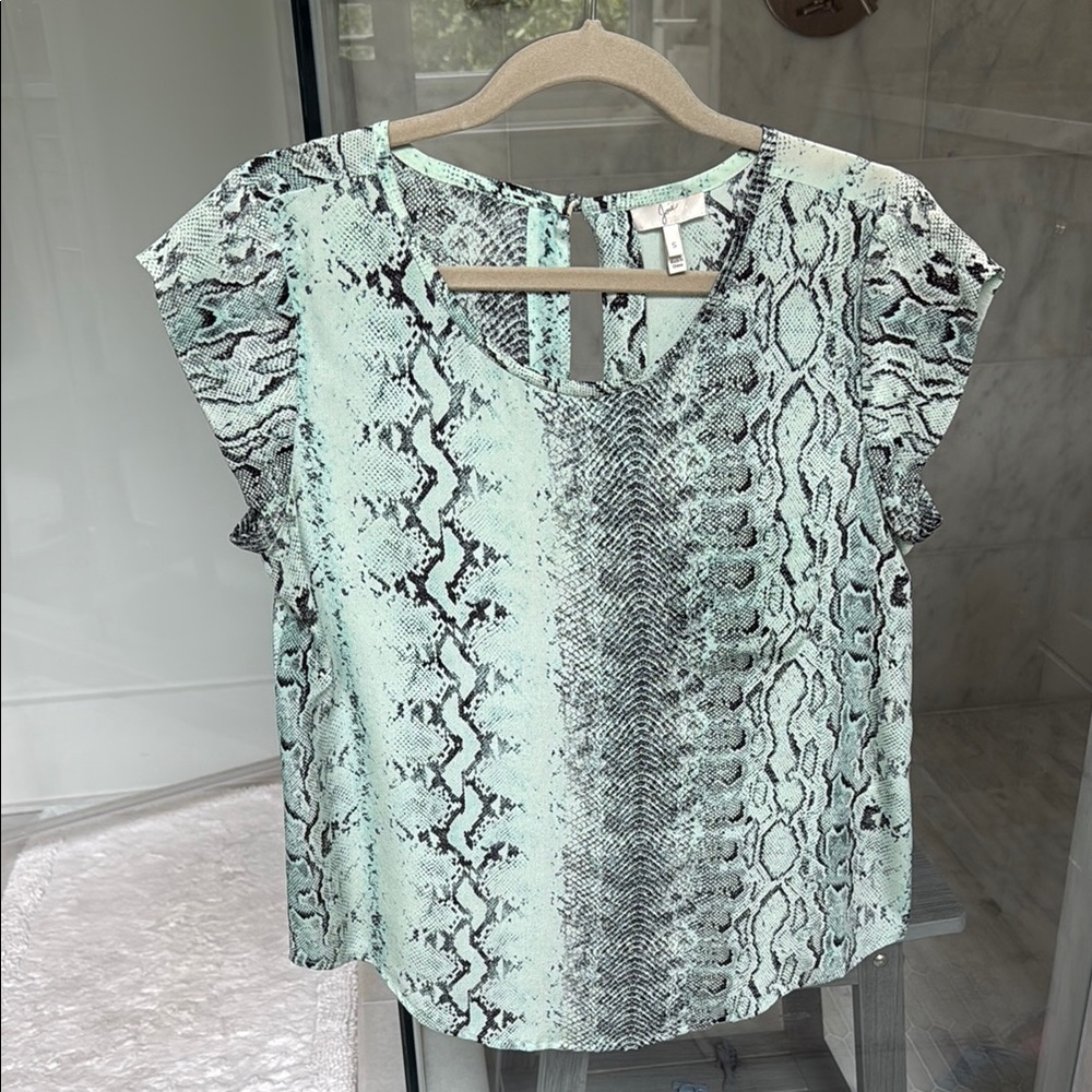 JOIE Mint Snake Print Women's Top